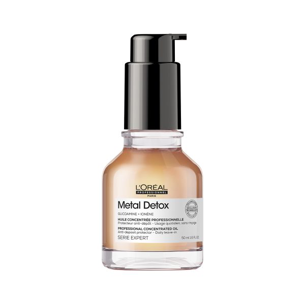 Олія L'Oreal Professionnel Metal Detox Professional Concentrated Oil для зменшення ламкості всіх типів волосся та небажаної зміни кольору, 50 мл