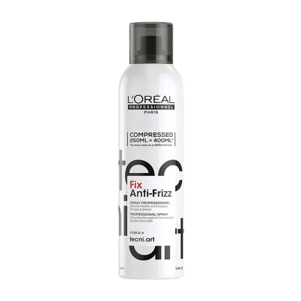 Лак для волосся сильної фіксації з антистатичним ефектом L'Oreal Professionnel Tecni.art Fix Anti-Frizz Force 4, 250 мл