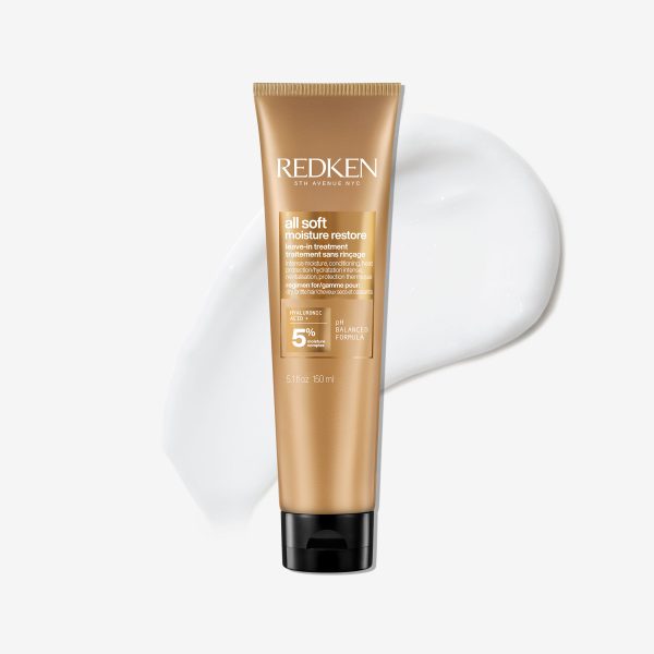 Зволожувальний термозахисний крем для сухого та ламкого волосся Redken All Soft Moisture Restore Leave-In Treatment ,150мл