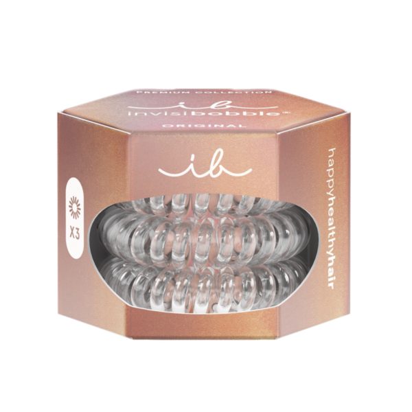 Резинка-браслет для волосся invisibobble ORIGINAL PREMIUM Crystal Clear (набор)