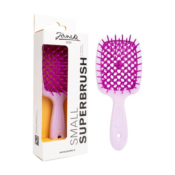 Маленький  плаский гребінь для волосся Janeke Small Superbrush  Фіалковий з фіолетом